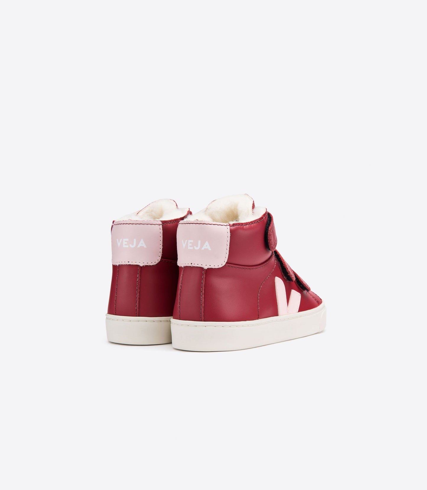 Small Esplar Mid Velcro Fured Leather - Marsala Petale
