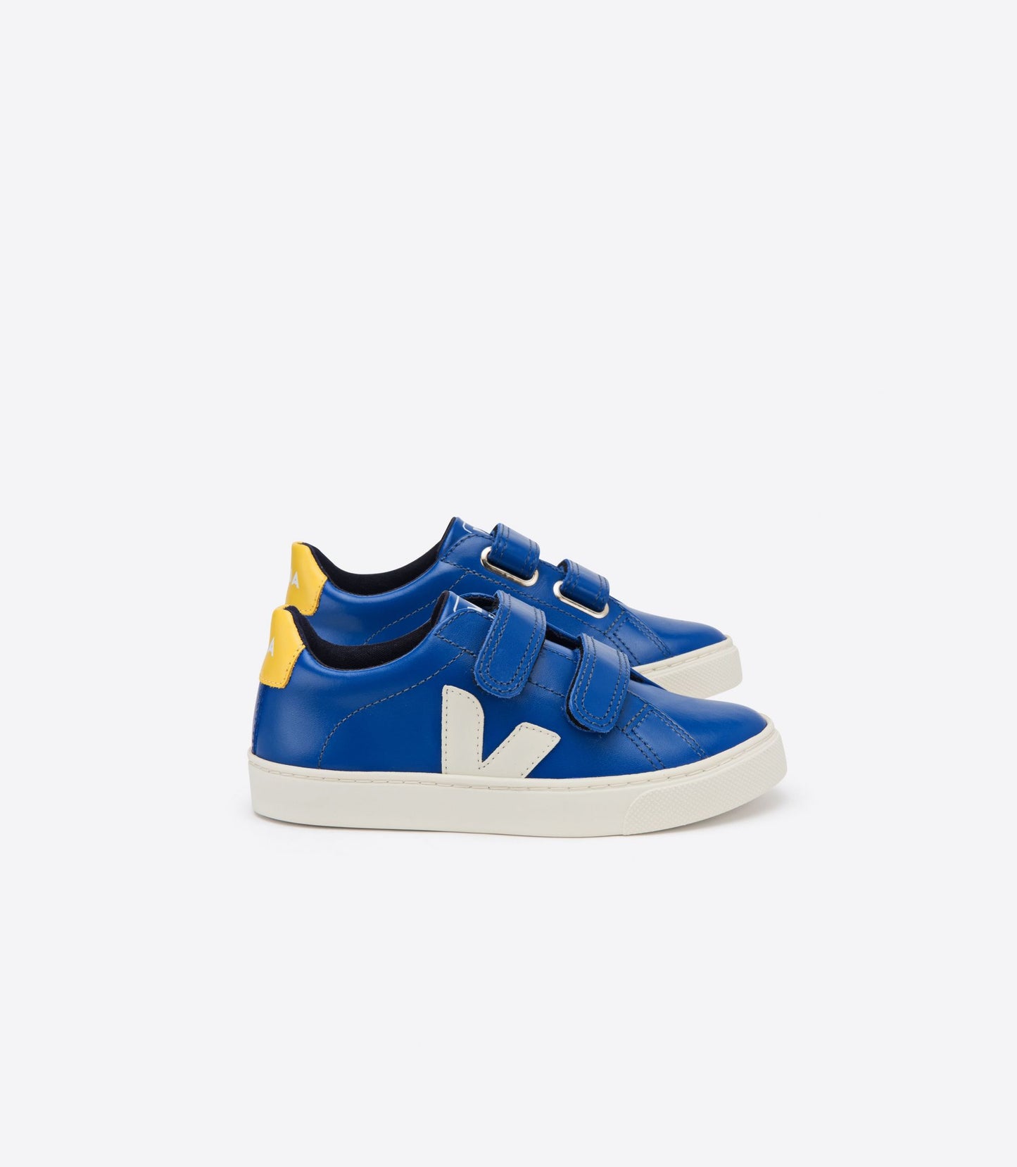 Small Esplar Velcro Leather - Indigo White/Gold Yellow