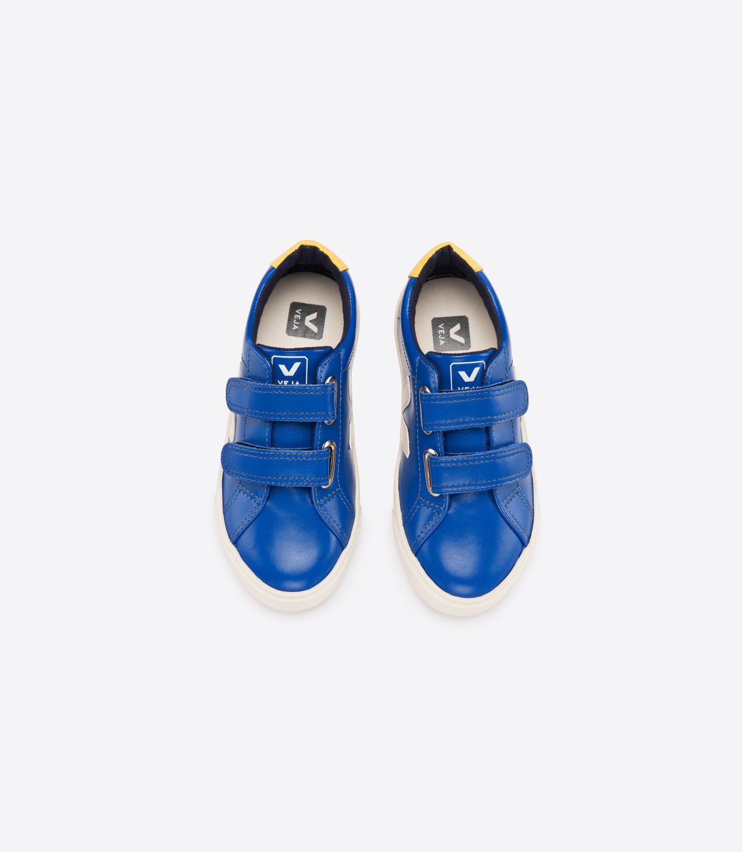 Small Esplar Velcro Leather - Indigo White/Gold Yellow