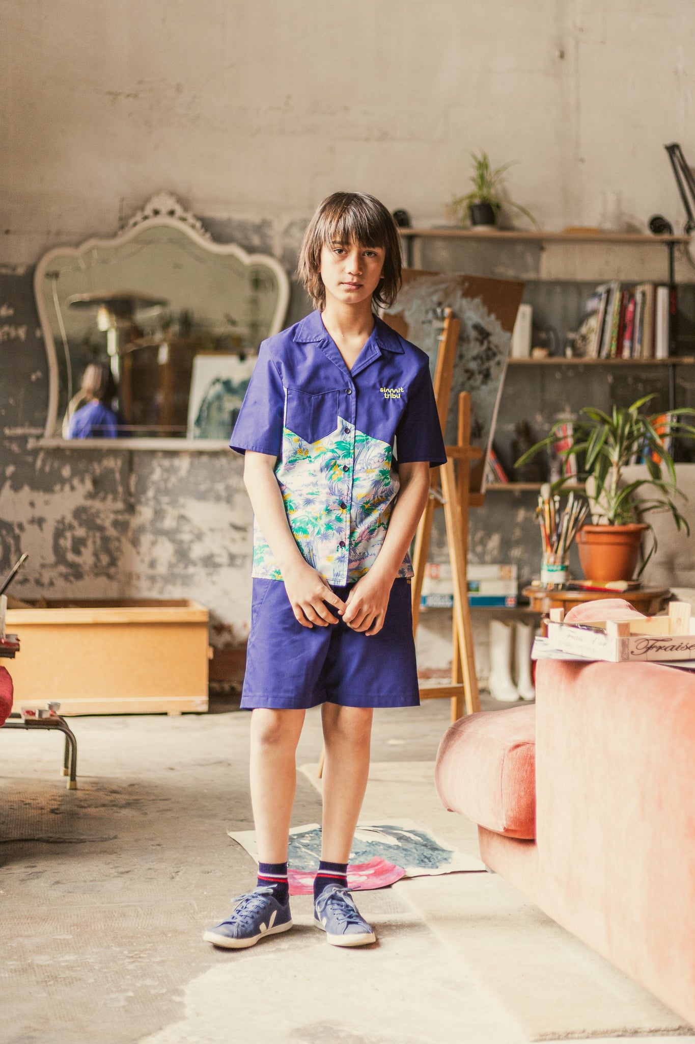 *Dijon Short - Blue Work