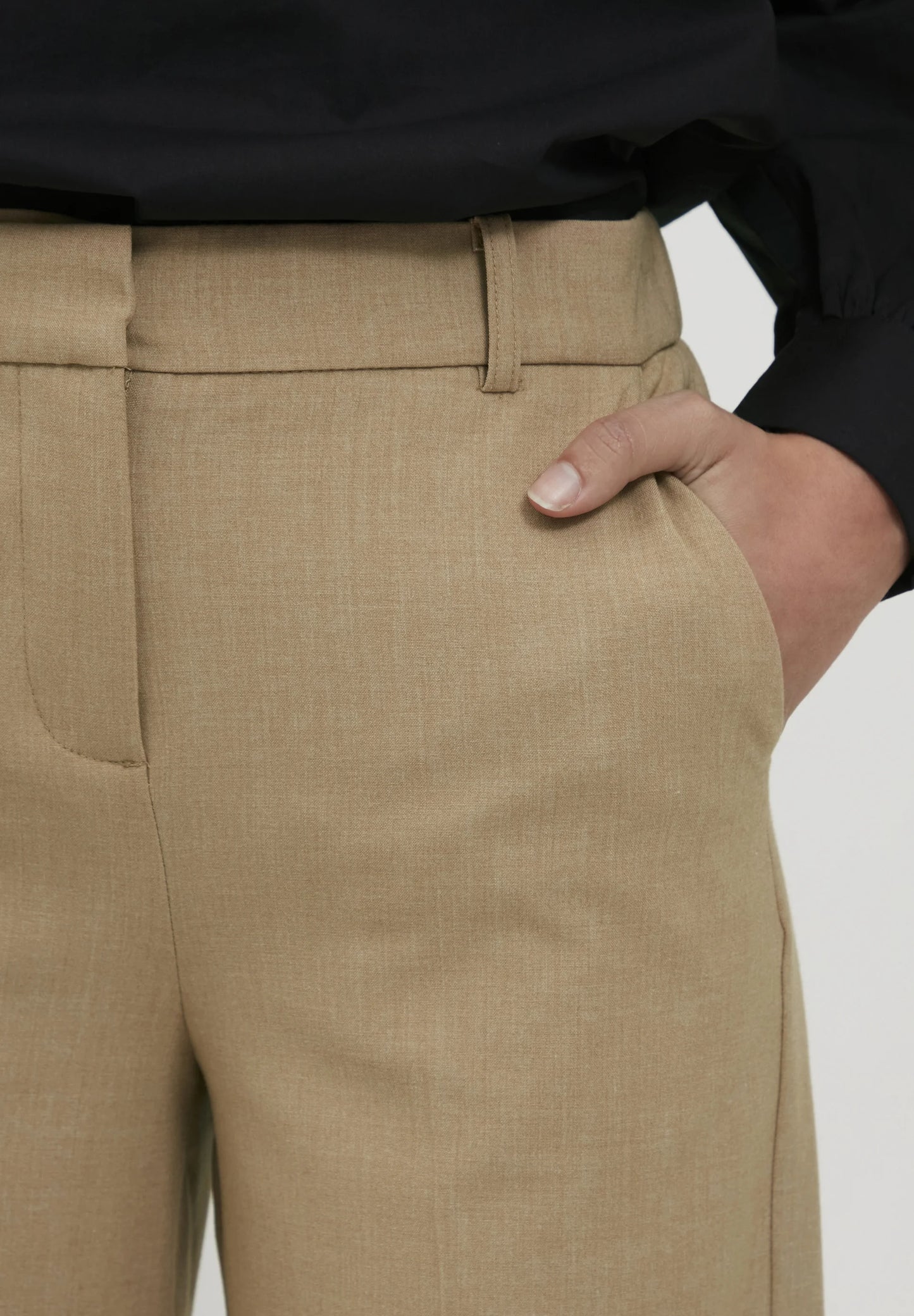 BYDANTA WIDE LEG PANTS 2 - Tannin Melange