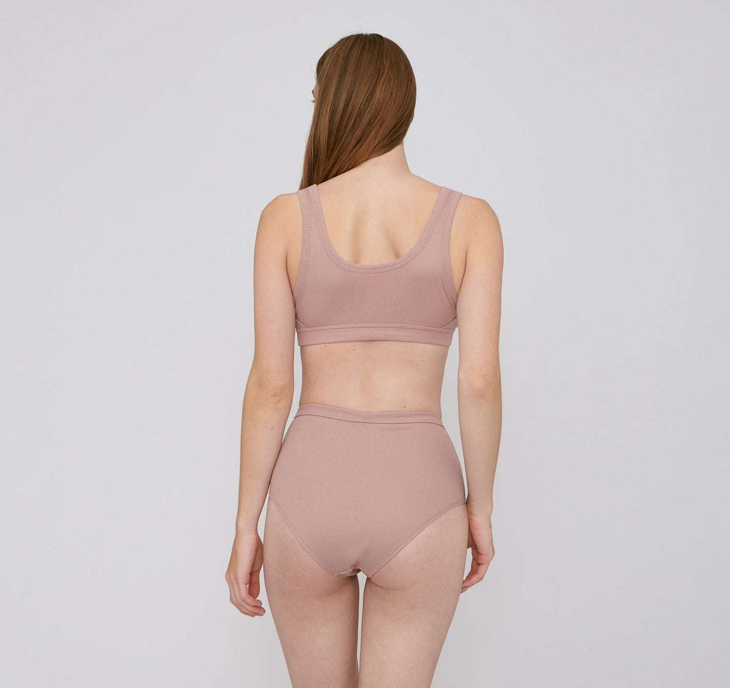 Organic Cotton Rib-Flex Super High-Rise Briefs 2-Pack - Dusty Rose