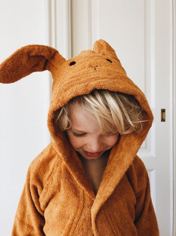 Augusta hooded Junior towel Rabbit mustard