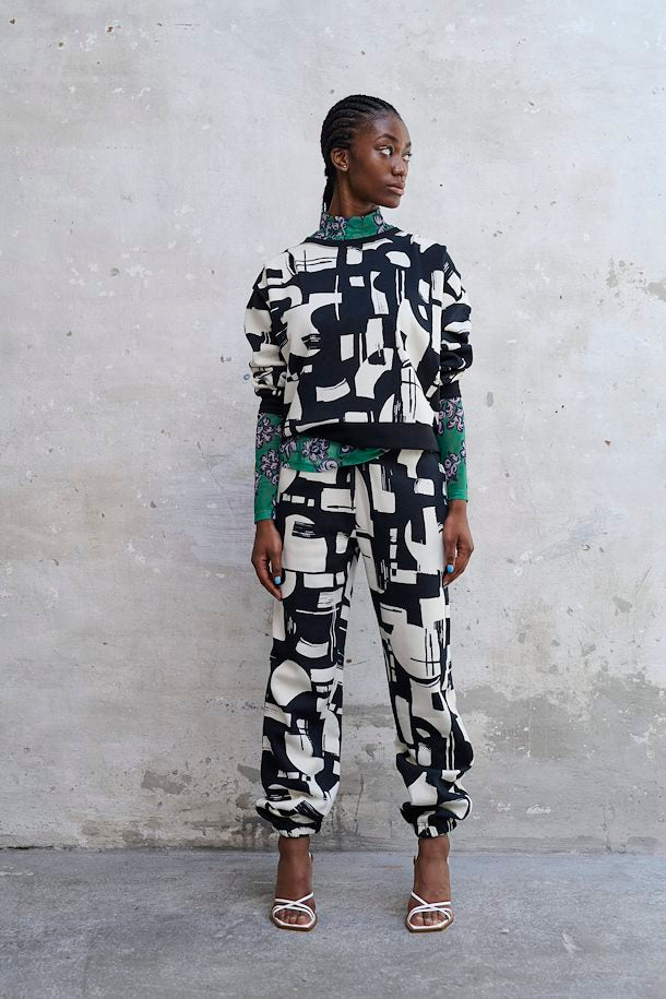 Pzisla - Pant - Black Printed