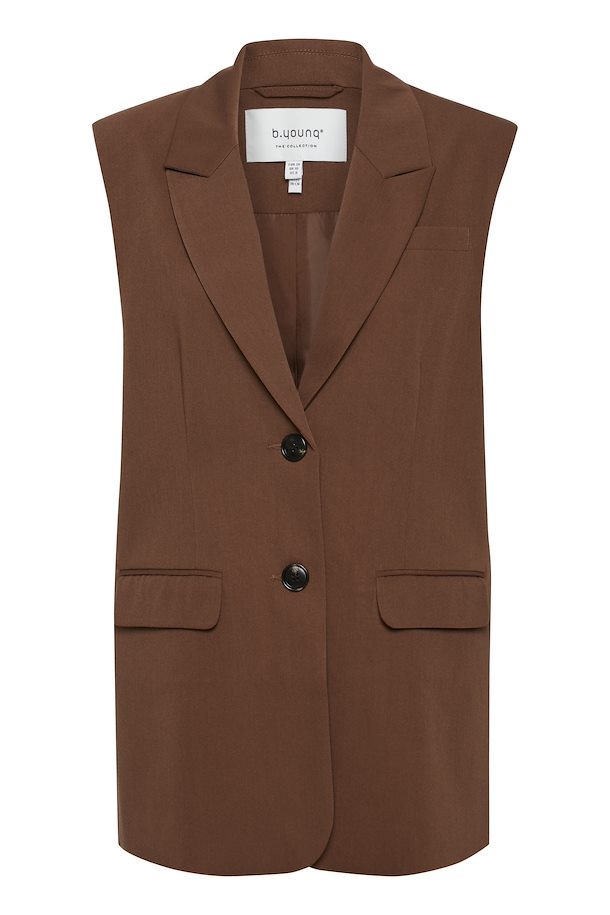 Bydeceri Waistcoat Heavy Woven - Brunette