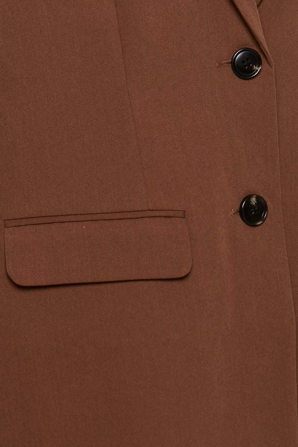 Bydeceri Waistcoat Heavy Woven - Brunette