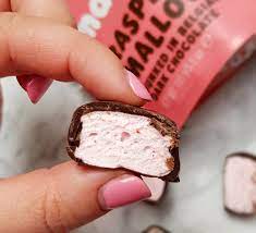 Mallow Puffs - Raspberry Mallows in Belgium Dark Chocolate