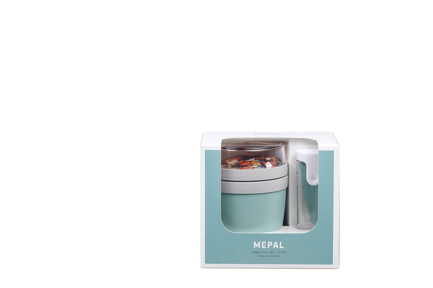 Promoset Lunchpot + Vouwlepel Ellipse - Nordic Green