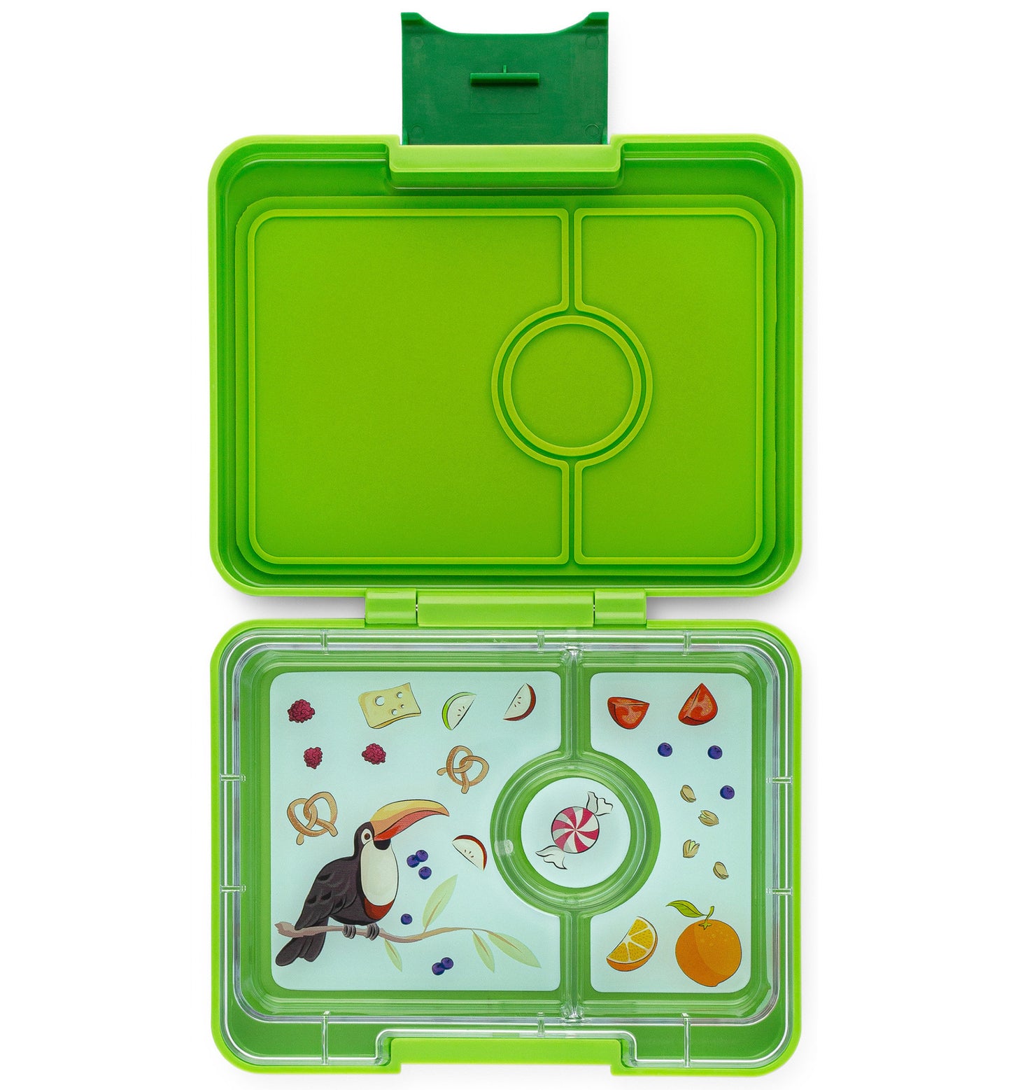 Yumbox Snack 3 Vakken - Lime Green/Toucan