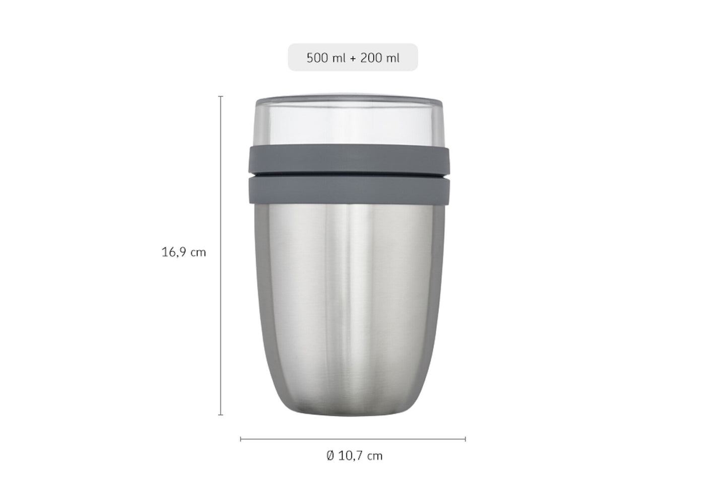 Isoleer Lunchpot Ellipse - Natural Brushed
