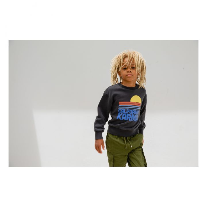 Sweatshirt California Karma Cotton Bio - Off Black