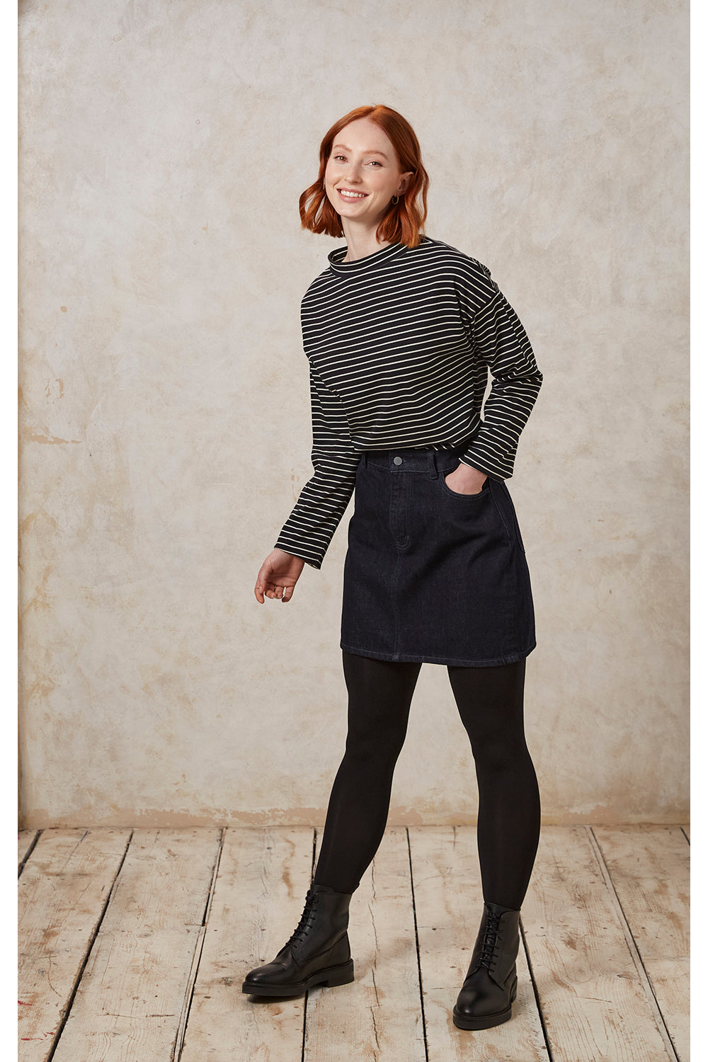 Nova Stripe Top- Black