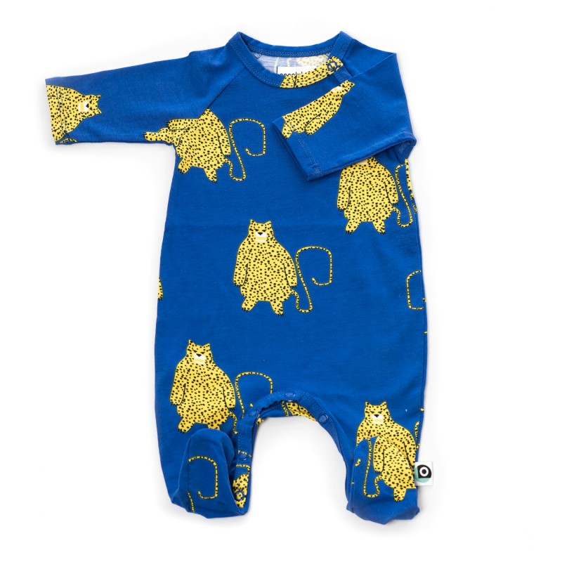 Jumpsuit Otto with feet Leopard