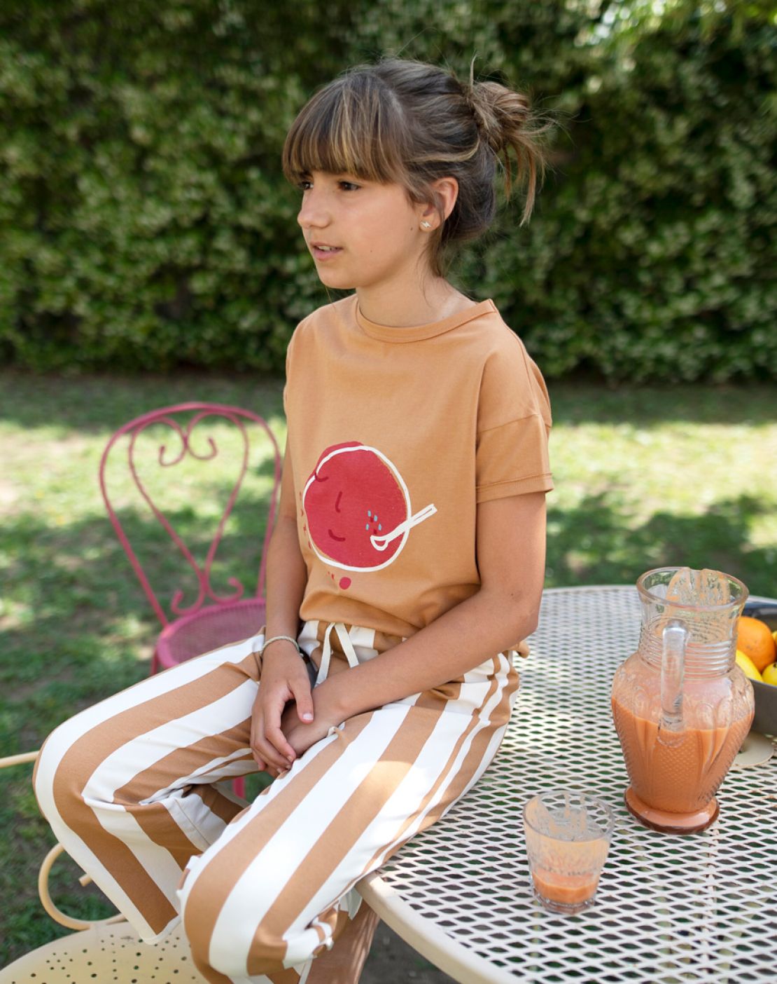 Culotte Pants - Stripes Clay