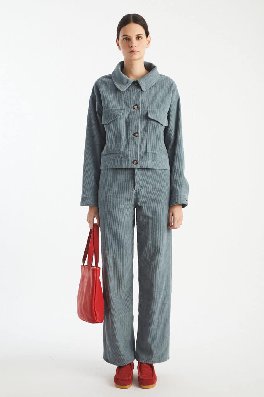 Peter Corduroy short jacket with pockets - Blue