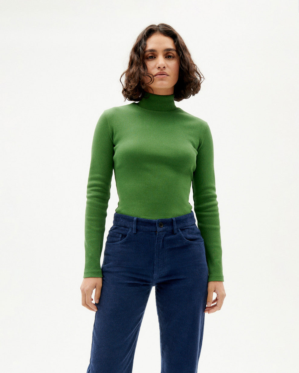 Rib Aine L/S Top - Garden Green