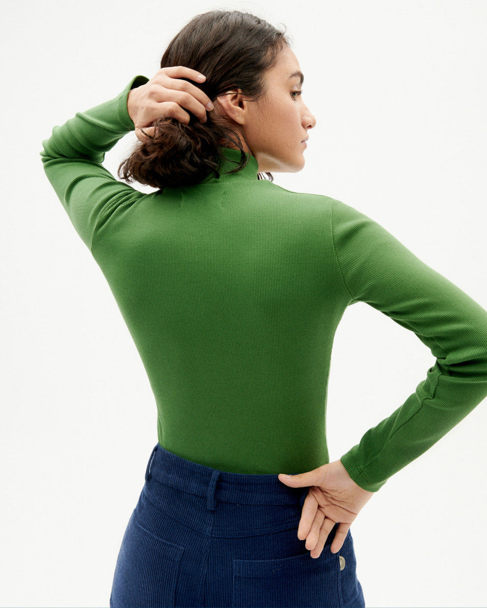 Rib Aine L/S Top - Garden Green