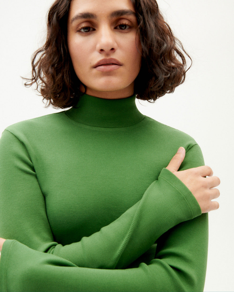 Rib Aine L/S Top - Garden Green