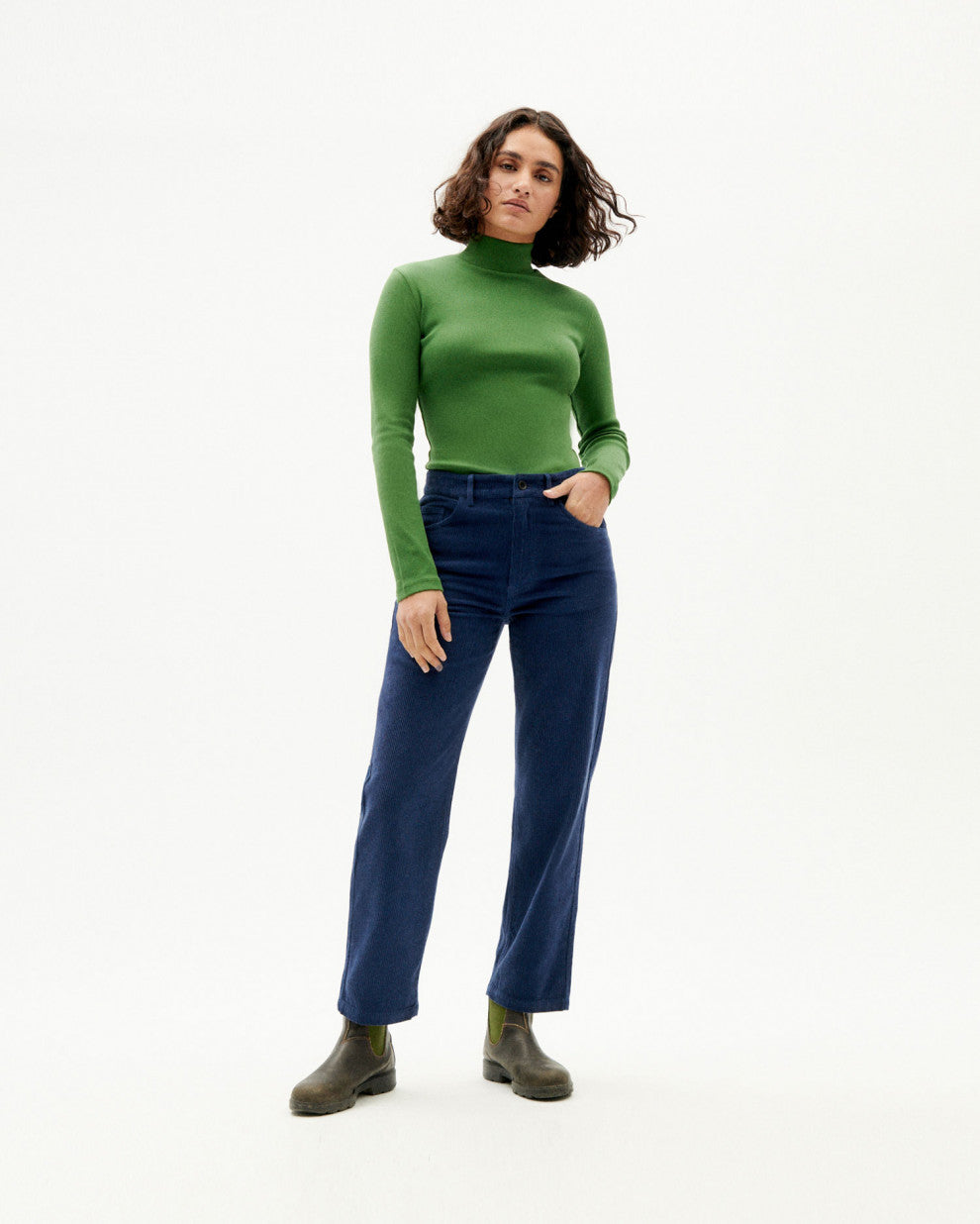 Rib Aine L/S Top - Garden Green