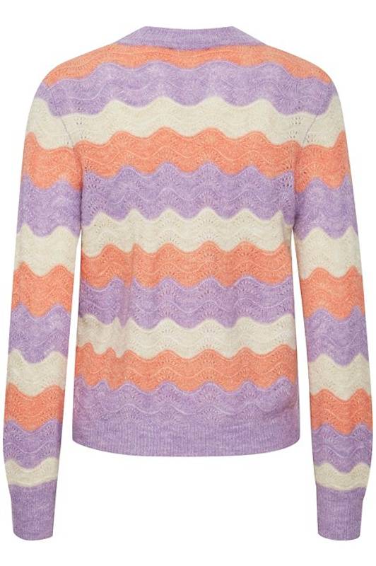 Bymartine Stripe Jumper 3 - Purple Rose Mix