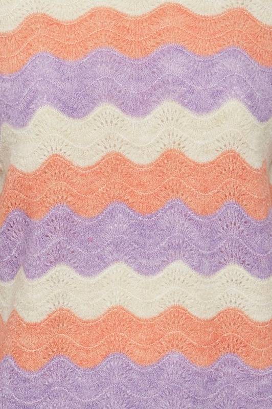 Bymartine Stripe Jumper 3 - Purple Rose Mix