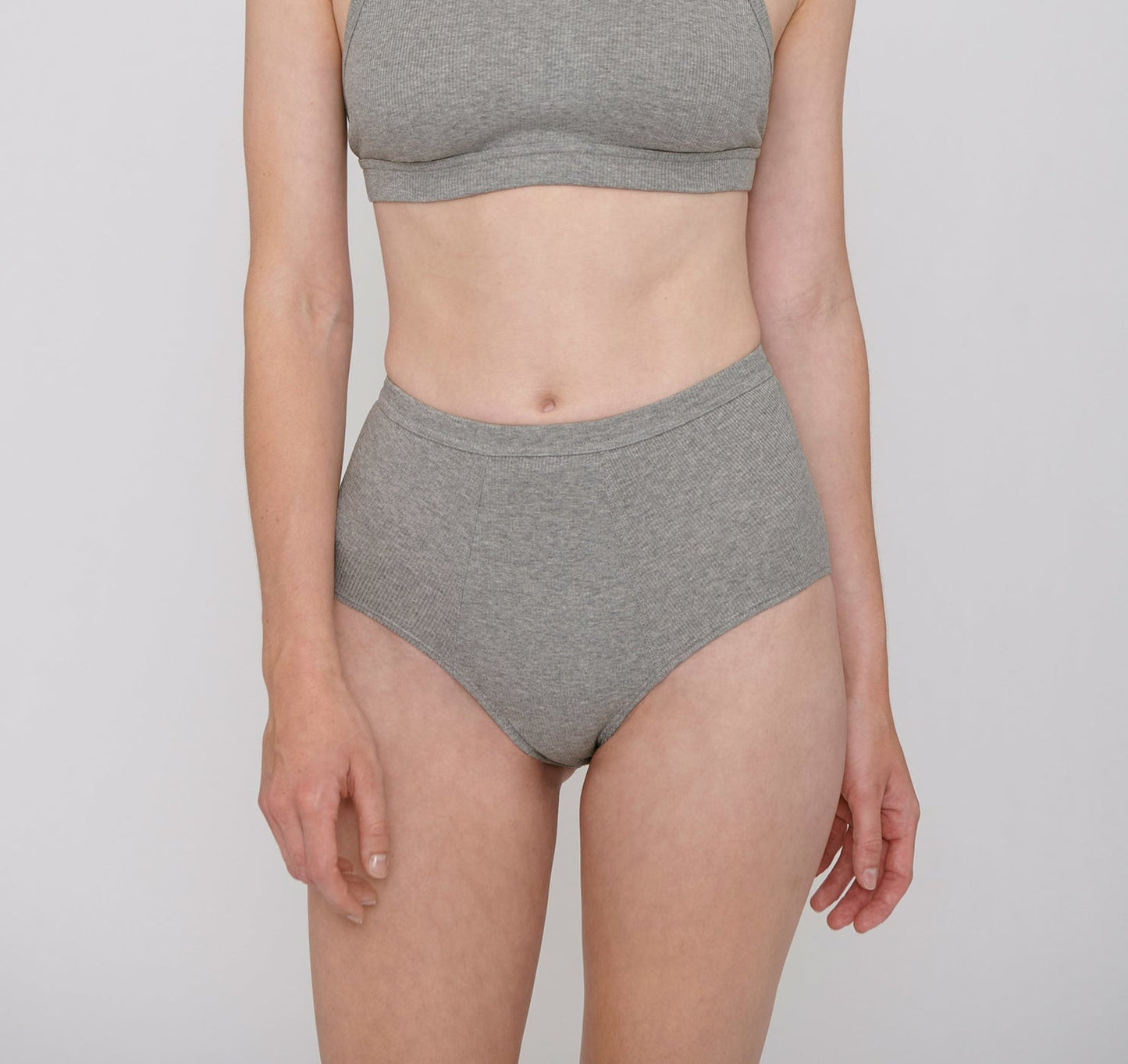 Rib-Flex Super High-Rise Briefs 2-Pack - Grey Melange