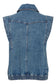 Pzvanilla Denim Waistcoat - Medium Blue Denim