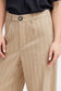 Pzjanna HW Pants Wide Leg Full Length - Irish Cream Stripe