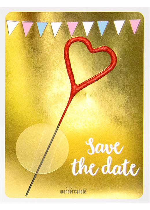 Red Mini Wondercard - Save The Date