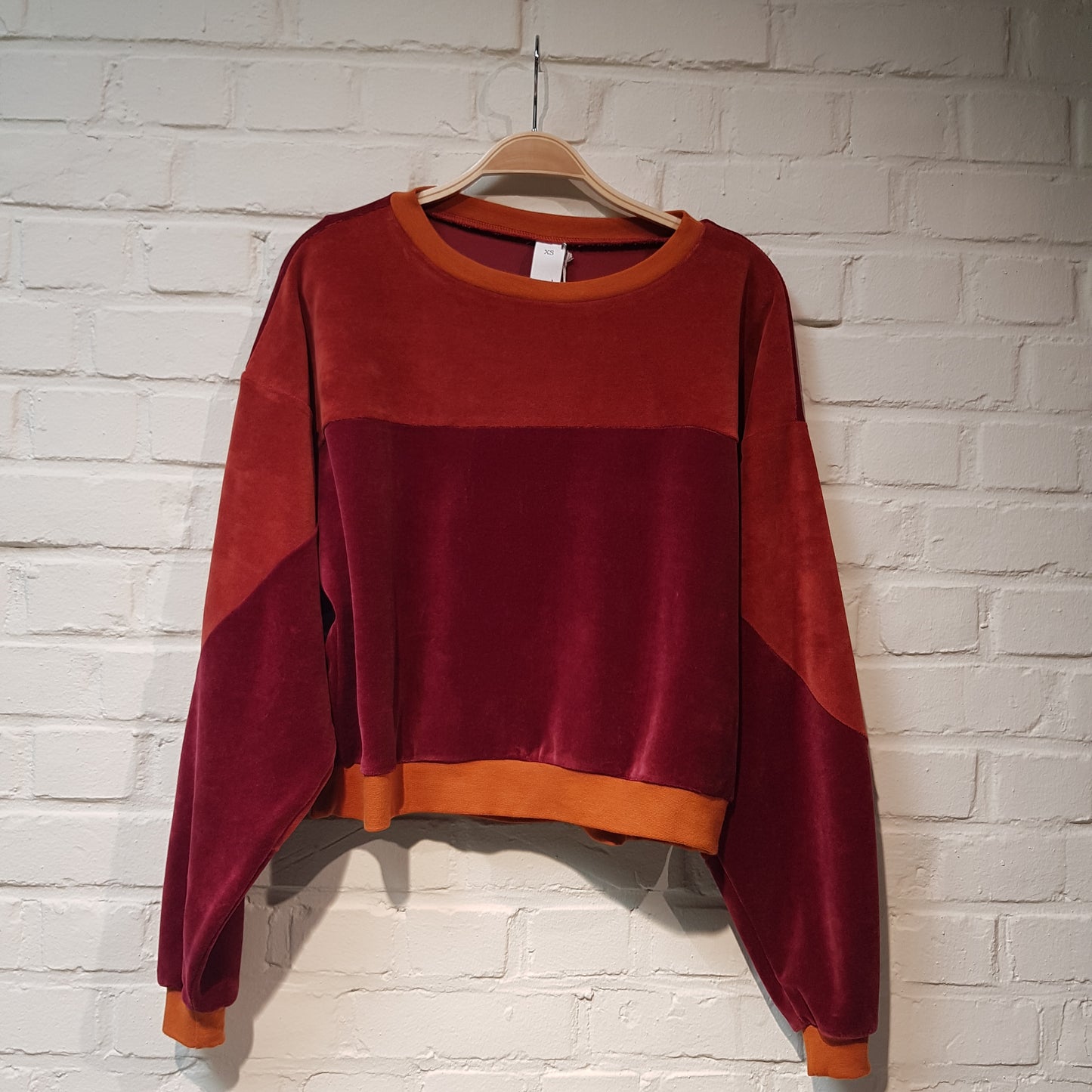 Sweater Nina Nicky Velours - Bordeaux 2 Tone