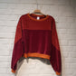 Sweater Nina Nicky Velours - Bordeaux 2 Tone