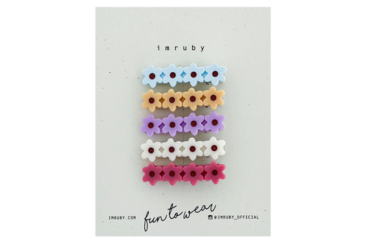 Everyday Flower - Set Of 5 Flower Clips