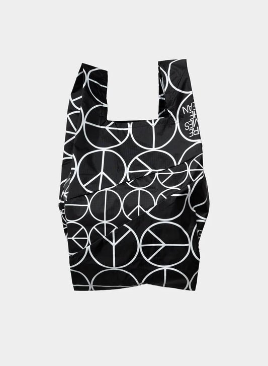 The New Shopping Bag - Peace Black Medium