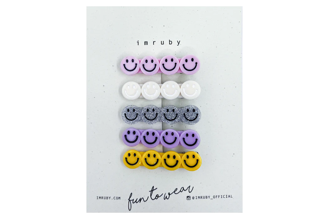 All Smiles - Smiley Set of 5 Clips