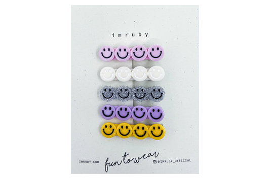 All Smiles - Smiley Set of 5 Clips