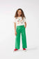Pantalón de niña recto botones verde - 43407