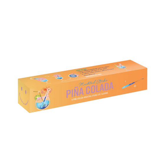 Mocktail Sticks Pina Colada Box Met 6 Sticks
