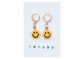 Pepper Smiley Drop Earrings - Geel
