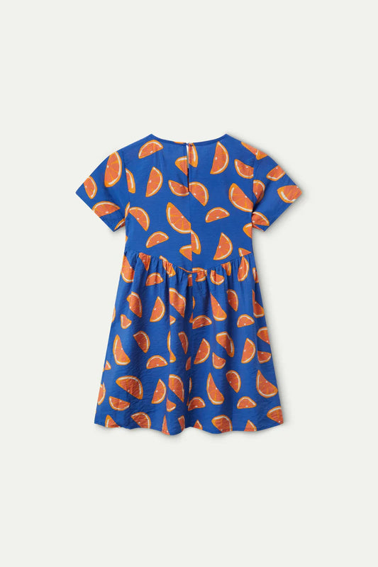 Vestido corto de niña estampado pomelos - 11403