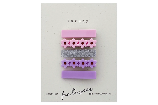 Pink To-Purple - Set Of 5 Clips