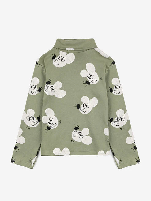 Mouse All Over Turtle Neck - T-shirt