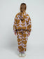 Retro Flowers All Over Zipped - Hoodie