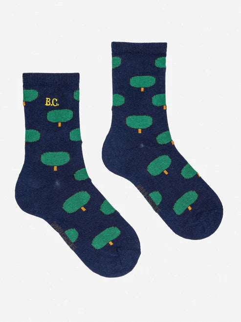 Green Tree All Over Long Socks