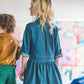 Geertje Dress - Punto Di Milano Blue