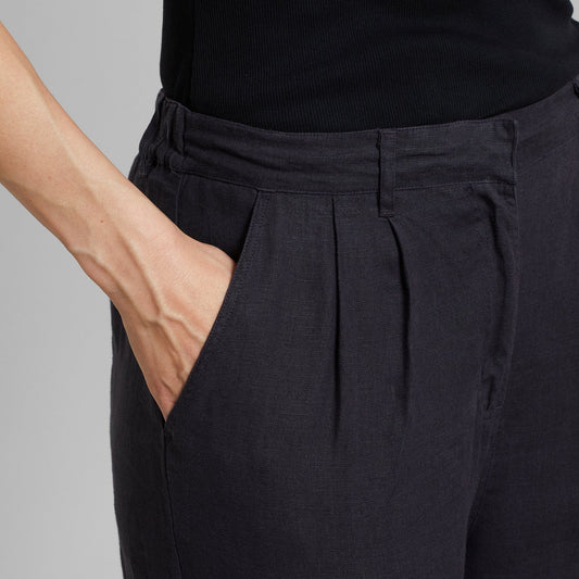 Women - Pants - Vickleby Linen Phantom Black