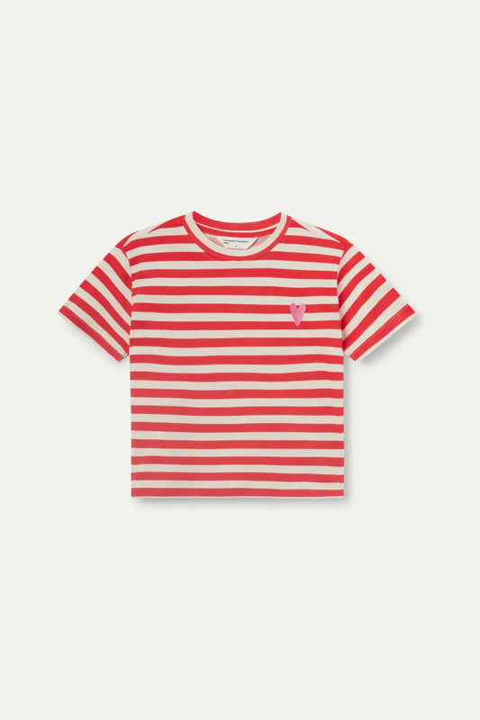 Camiseta unisex rayas rojas - 42411
