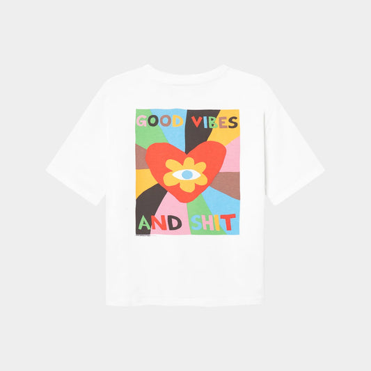T-Shirt - Vadstena - Good Vibes White