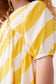 Vestido corto de niña estampado rayas amarillas - 40403