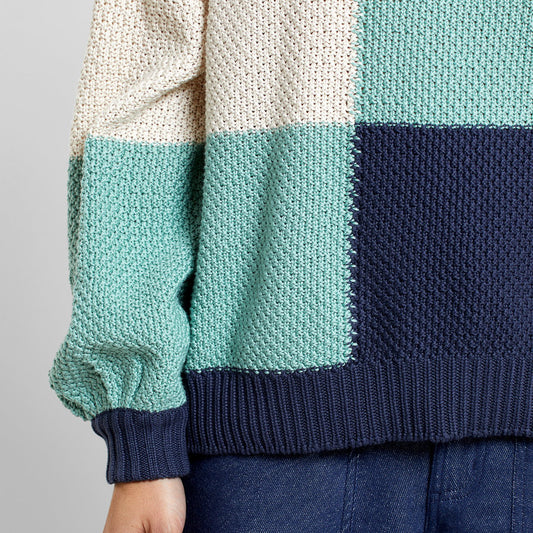 Sweater Knitted Rutbo Blocks - Green