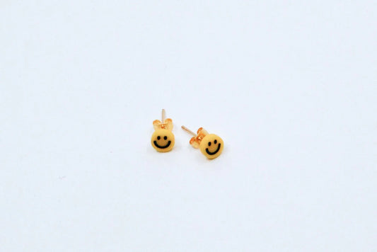 Pepper Smiley Stud Earrings - Geel
